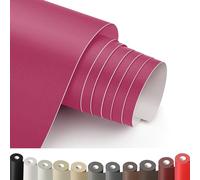 Patch di Riparazione in Pelle Rosso Rosa, 30 x 100 cm Pelle Adesiva per Riparazioni, Toppe per Riparazione Autoadesive in PU Pelle per Divani, Sedili Auto, Mobili, Borse, Giacche.