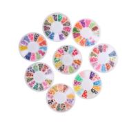 Patch Fai da Te in Argilla Polimerica 8 Scatole per Nail Art | Decorazione Manicure a Tema Frutta, Lavorazione Fine e Pratica, Stile Carino e Moda per Halloween e Natale