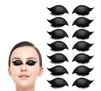 Patch for Ciglia Lazy Eye Shadow, Adesivi for Ciglia Lazy Eyeshadow, 7 Paia di Adesivi for Ombretti Glitterati con Ciglia, Ombretto E Ciglia Facili da Applicare in Uno, Senza Colla(Nero)