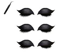 Patch for Ciglia Lazy Eye Shadow, Adesivi Riutilizzabili for Il Trucco Degli Occhi 2 in 1, Ombretto Adesivo Naturale 3D Con Ciglia Finte E Ombretto, Facile Da Applicare in Uno for Tutte Le(3pairs-blac