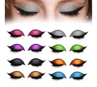 Patch for Ciglia Lazy Eye Shadow, Nuovi Adesivi for Ciglia Lazy Eye, Adesivi for Il Trucco Occhi Riutilizzabili 2 in 1, Ciglia Lazy Eyeshadow Impermeabili 3D, Stencil Colorati for Palpebre(1set)