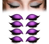 Patch for Ciglia Lazy Eye Shadow, Nuovi Adesivi for Ciglia Lazy Eye, Adesivi for Il Trucco Occhi Riutilizzabili 2 in 1, Ciglia Lazy Eyeshadow Impermeabili 3D, Stencil Colorati for Palpebre(Purple)