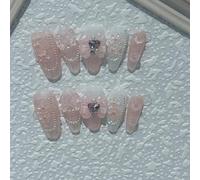 Patch for unghie finte con nodo a farfalla, nail art da fata, può smontare le unghie finte(M)