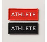 Patch Force - Patch in tessuto per atleti, colore rosso o nero, 7,0 x 3,0 cm - Per atleti e atleti come attrezzatura per il fissaggio su un gilet, zaino o giacca - tessuto, ricamato, tessuto