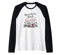 Patch Fragola Scegli la Tua Dolcezza Maglia con Maniche Raglan