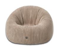 PATCH HOME Poltrona Bean Bag Deluxe 2 in 1 - Pouf da gioco per adulti e bambini con chiusura lampo - già riempita, ideale per sedersi e sdraiarsi (latte macchiato, Ø 155 cm)