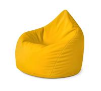 PATCH HOME Pouf a forma di goccia, giallo, per interni ed esterni, XL, 300 litri, con imbottitura in polistirolo, 25 diversi colori e 3 misure