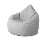 PATCH HOME Pouf a forma di goccia - grigio per interni ed esterni XXXL 480 litri - con imbottitura in polistirolo in 25 diversi colori e 3 misure
