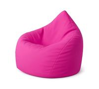 PATCH HOME Pouf XL a forma di goccia, colore rosa, per interni ed esterni, con imbottitura in polistirolo, già riempito, per bambini e adulti, 30 colori e 3 misure, per bambini e adulti