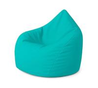 PATCH HOME Pouf XL a Goccia - Turchese - Pouf per Interni ed Esterni con Imbottitura in Polistirene - Già Riempito - Per Bambini ed Adulti - 30 Colori & 3 Misure - Per Bambini e Adulti