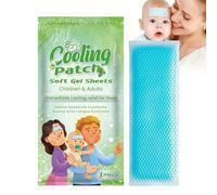 Patch in gel refrigerante - Foglio di ghiaccio freddo istantaneo, portatile lenitivo Pad Pack | Morbido cerotto rinfrescante sulla fronte per adulti bambini viaggi campeggio escursionismo scuola