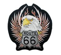 Patch Iron-on Embroidered Route 66 Motorcycle Clothing Biker Gilet Jacket Big