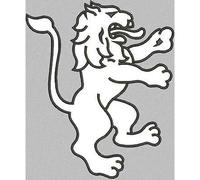 [Patch] LEONE cm 17,5 x 20 toppa ricamata ricamo termoadesiva -186