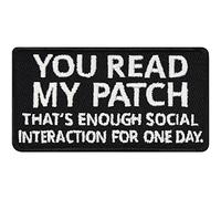 Patch - lustig (You read my patch - That's enough social interaction for one day. - Patch)