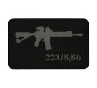 Patch M-Tac AR-15 223/5,56 Laser Cut - Black/Grey