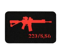 Patch M-Tac AR-15 223/5,56 Laser Cut - Black/Red