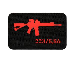 Patch M-Tac AR-15 223/5,56 Laser Cut - Black/Red