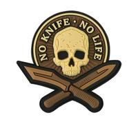 M-Tac Morale Patch No Knife No Life PVC 3D Military Tactical (Coyote)