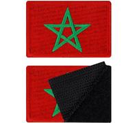 Patch Marocco, set da 2 | Klett Patch Morocco, Patch militari con chiusura a strappo, Patch tattici di morale con chiusura a strappo | 40x60mm