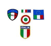 Patch Microricamate Italia ed Europa, Set da 5 Pezzi