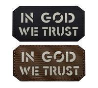 Patch militari, Luminous in God We Trust Toppe Morale Hook and Loop Badge Appliques decorative (in God We Trust)