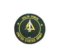 Patch Nation Delta Force - Toppa ricamata per softair, paintball, cosplay, colore: verde