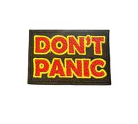 Patch Nation Toppa ricamata termoadesiva con scritta "Don't Panic"