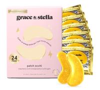 Patch Occhi (24 Paia, Oro) - Riduce Occhiaie, Gonfiori, Borse Sotto gli Occhi e Rughe - Patch Borse in Gel - Maschera Occhi Vegan, Non Testata Sugli Animali - Eye Patch by grace & stella