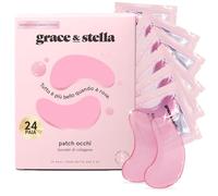 Patch Occhi (24 Paia, Pink) - Riduce Occhiaie, Gonfiori, Borse Sotto gli Occhi e Rughe - Patch Occhiaie e Borse in Gel - Maschera Occhi Vegan, Non Testata Sugli Animali - Eye Patch by grace & stella