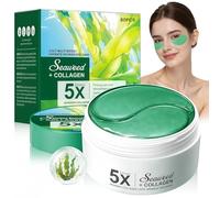 Patch Occhi alle Alghe, 80 Pezzi, Collagene e Acido Ialuronico, Patch Occhiaie e Borse, Maschera Contorno Occhi Idratante Antirughe, Riduce Occhi Gonfi e Puffiness