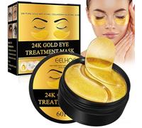 Patch Occhi Oro 24K 60 pezzi, Patch Borse in Gel,protezione contro le occhiaie e Borse, idratante e lenitiva per occhi gonfi, Migliora Rughe Occhi, Skincare Donna e Uomini