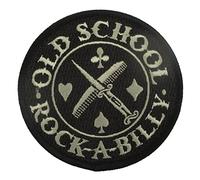 patch old school rockabilly 8 cm rumble59 style barber écusson thermocollant