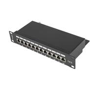 PATCH PANEL 12 PORTE 1U 10 SCHERMATO CAT.6 NERO PPF6-9012-B