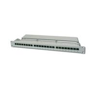 Pannello Patch Classe E, CAT 6, Patch Panel grigio chiaro, CAT 6, RJ-45, Cat6, Grigio, Montaggio a rack, 1U, LSA, Vendita al dettaglio