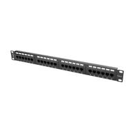Patch panel 24 porte 1U 19 cat.6 nero PPU6-1024-B