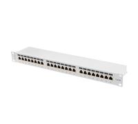 PATCH PANEL 24 PORTE 1U 19" CAT.6A SCHERMATO GRIGIO PPSA-1024-S