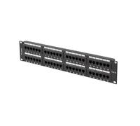 PATCH PANEL 48 PORTE 2U 19" CAT.5E NERO PPU5-2048-B