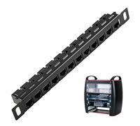 Patch Panel Cat6 Pannello patch di rete a 12 porte 0.5U per DeskPi RackMate T1/T0/T2 Rackmount 10 pollici Server Rack/Cabinet di rete Gigabit Switch di rete Home Office Enterprise Networks Data Center