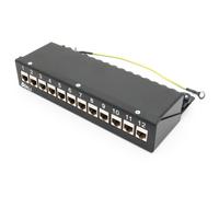 Patch panel Cat8 12 porte Keystone Cat 8.1 Rj45 schermato chassis desktop da ...