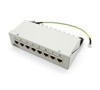 Patch panel Cat8 8 porte Keystone Cat 8.1 Rj45 schermato chassis desktop da...