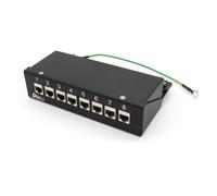 Patch panel Cat8 8 porte Keystone Cat 8.1 Rj45 schermato chassis desktop da...