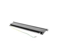 Patch Panel Lanberg PPS5-0024-B 24 porte Cat5 Cat5e rack 0.5U metallo nero