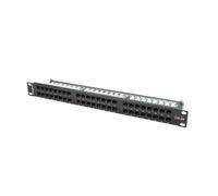 Patch Panel Lanberg PPU5-1048-B 48 Porte Cat5e Rack 1U Nero T568A/B