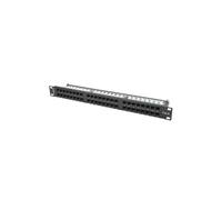 Patch panel RACK 19 cat.6 48p UTP con ripiano 1H PPU6-1048-B