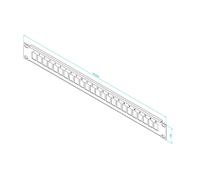 Patch Panel RACK 19" Standard 1U 2U 3U 12-72 Posti Keystone Nero Grigio