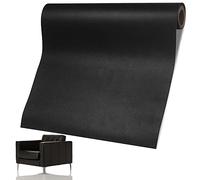 Patch Pelle Adesiva, 60 x 137cm Pelle Adesiva per Riparazioni, Patch di Riparazione in Pelle, Ecopelle Adesiva, Pellicola Autoadesiva in Pelle PU per Riparazione in PU Pelle per Divani (Nero)