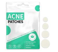 Patch per brufoli idrocolloide, invisibili, con olio dell'albero del tè, giorno e notte, utilizzare pimple patch per acne, impermeabili, traspiranti, per acne (390 pezzi, rotonde)