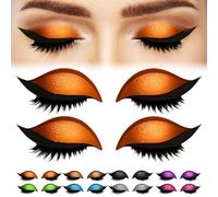 Patch per ciglia Lazy Eye Shadow con ciglia, adesivi per il trucco delle ciglia con ombretto e ciglia finte, adesivi per il trucco degli occhi colorati riutilizzabili e impermeabili naturali 2 in 1 pe