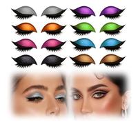 Patch per ciglia Lazy Eye Shadow con ciglia, adesivi per il trucco delle ciglia con ombretto e ciglia finte, adesivi per il trucco degli occhi colorati riutilizzabili e impermeabili naturali 2 in 1 pe