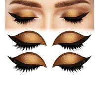 Patch per ciglia Lazy Eye Shadow con ciglia, adesivi per il trucco delle ciglia con ombretto e ciglia finte, adesivi per il trucco degli occhi colorati riutilizzabili e impermeabili naturali 2 in 1 pe